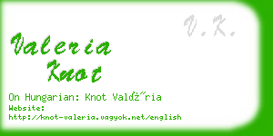 valeria knot business card